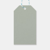 Elegante Minimalistisch Sage Green Gastgeschenk Ho Geschenkanhänger (Rückseite)