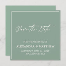 Elegante Minimalistisch Sage Green