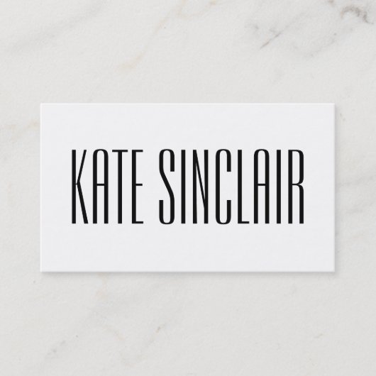 Elegante Minimalistisch Schwarz-Weiß-Moderne Visitenkarte (Vorderseite)