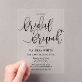 Elegante Minimalistisch Scripture Bridal Brunch Acryleinladungen (Insitu (Handheld))