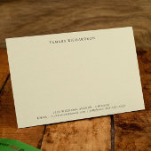 Elegante Minimalistisch Vanilla Personalisiert Mitteilungskarte