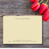 Elegante Minimalistisch Vanilla Personalisiert Mitteilungskarte