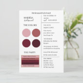 Elegante Minimalistisch Wine Bridesmaid Einladung (Stehend Vorderseite)