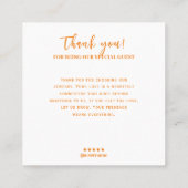 Elegante Minimalistisch Zeichnend Earring Display  Quadratische Visitenkarte (Rückseite)