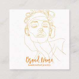 Elegante Minimalistisch Zeichnend Earring Display  Quadratische Visitenkarte