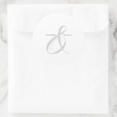 Elegante Minimalistische Ampersand Rundkleber Runder Aufkleber (Tasche)