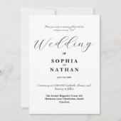 Elegante Minimalistische Aquamarine Einladung zur (Vorderseite)