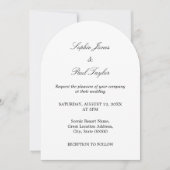 Elegante Minimalistische Arch Wedding Einladung (Vorderseite)