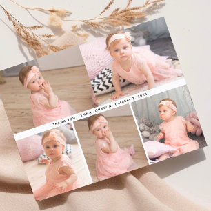 Elegante minimalistische Babyparty-Foto Postkarte