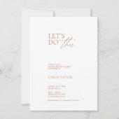 Elegante Minimalistische Bachelorette Wochenende E Einladung (Vorderseite)