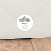 Elegante Minimalistische Barensehende Runder Aufkleber