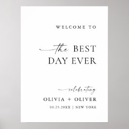 Elegante Minimalistische Begrüßung Poster