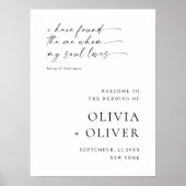 Elegante Minimalistische Begrüßung Poster (Vorne)