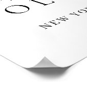 Elegante Minimalistische Begrüßung Poster (Ecke)