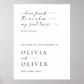 Elegante Minimalistische Begrüßung Poster (Vorne)