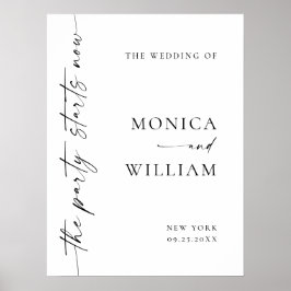 Elegante Minimalistische Begrüßungskalligrafie Poster