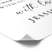 Elegante Minimalistische Begrüßungskalligrafie Poster (Ecke)