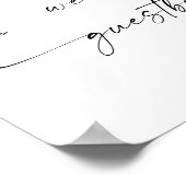 Elegante Minimalistische Begrüßungskalligrafie Poster (Ecke)