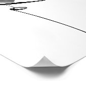Elegante Minimalistische Begrüßungskalligrafie Poster (Ecke)