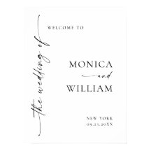 Elegante Minimalistische Begrüßungskalligrafie