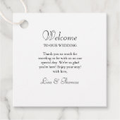 Elegante Minimalistische Begrüßungsmarke Geschenkanhänger (Vorderseite)