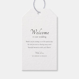Elegante Minimalistische Begrüßungstags für die Ga Geschenkanhänger