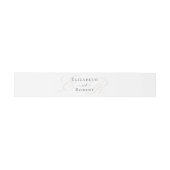 Elegante Minimalistische Beige Monogram Wedding Einladungsbanderole (Flach)