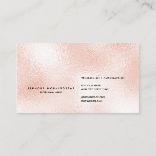 Elegante Minimalistische Berufliche Moderne Frosto Visitenkarte (Rückseite)