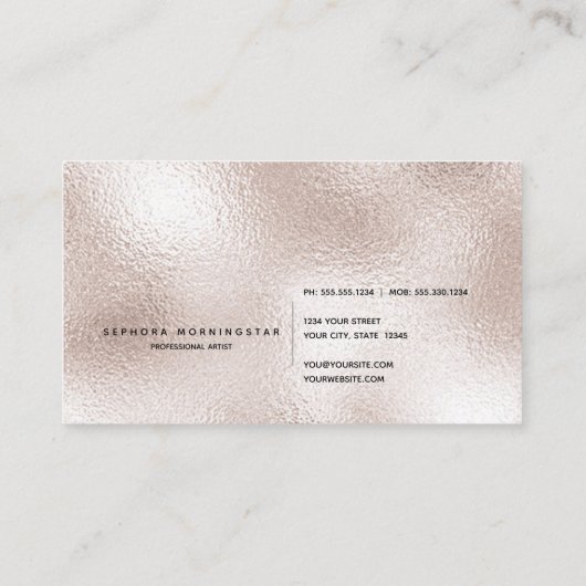 Elegante Minimalistische Berufliche Moderne Frosto Visitenkarte (Rückseite)