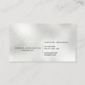 Elegante Minimalistische Berufliche Moderne Frosto Visitenkarte (Rückseite)