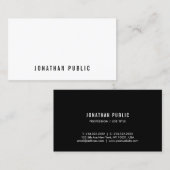 Elegante Minimalistische Berufliche Moderne Schlic Visitenkarte (Vorne/Hinten)