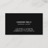 Elegante Minimalistische Berufliche Moderne Schlic Visitenkarte (Rückseite)