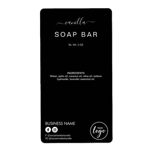 Elegante Minimalistische Black Soap Bar Product La (Vorne)