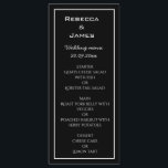 Elegante Minimalistische Black Wedding Menu Card Menükarte<br><div class="desc">Elegante Minimalistische Black Wedding Menu Card</div>
