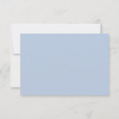 Elegante, Minimalistische, blaue Rahmen RSVP Karte (Rückseite)