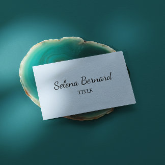 Elegante minimalistische Blautöne mit geschwungene Visitenkarte