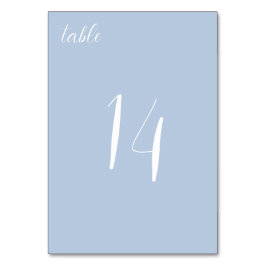 Elegante Minimalistische Blue Wedding Table Card Tischnummer
