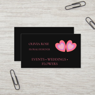 Elegante Minimalistische Blumen-Designer Visitenka Visitenkarte