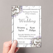 Elegante Minimalistische Blumenbouquet Acryleinladungen (Insitu (Handheld))