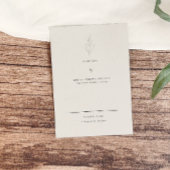 Elegante Minimalistische Blumenhochzeit RSVP Karte