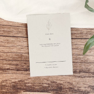 Elegante Minimalistische Blumenhochzeit RSVP Karte
