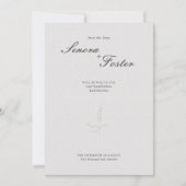 Elegante Minimalistische Blumenhochzeit Save The Date (Vorderseite)