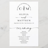 Elegante Minimalistische Blumenhochzeit | Skriptpr (Vorderseite)