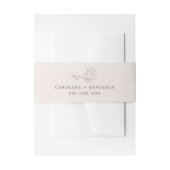 Elegante Minimalistische Blumenzettelhochzeit Einladungsbanderole (Vorderseite Beispiel)