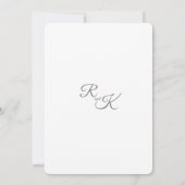 Elegante Minimalistische Blütenhochzeit Einladung (Rückseite)