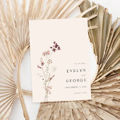 Elegante Minimalistische Boho Floral Wedding Save The Date