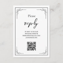 Elegante minimalistische Boho moderne QR-Beilageka