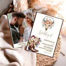 Elegante Minimalistische Boho Western Cowboy Weddi