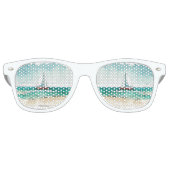 Elegante minimalistische Bootsfahrt Hochzeit Partybrille (Vorderseite)