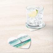 Elegante minimalistische Bootsfahrt Hochzeit Untersetzer (Vor Ort)